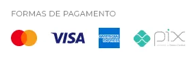 Cartões aceitos e Pix